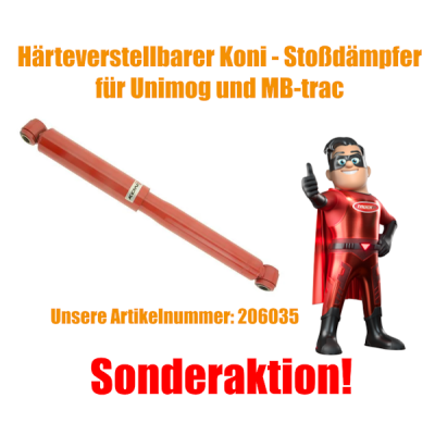 Stoßdämpferaktion - Konistoßdämpfer für Unimog &amp; MB-trac