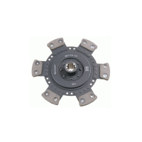 Single clutch clutch disc with 6 pads