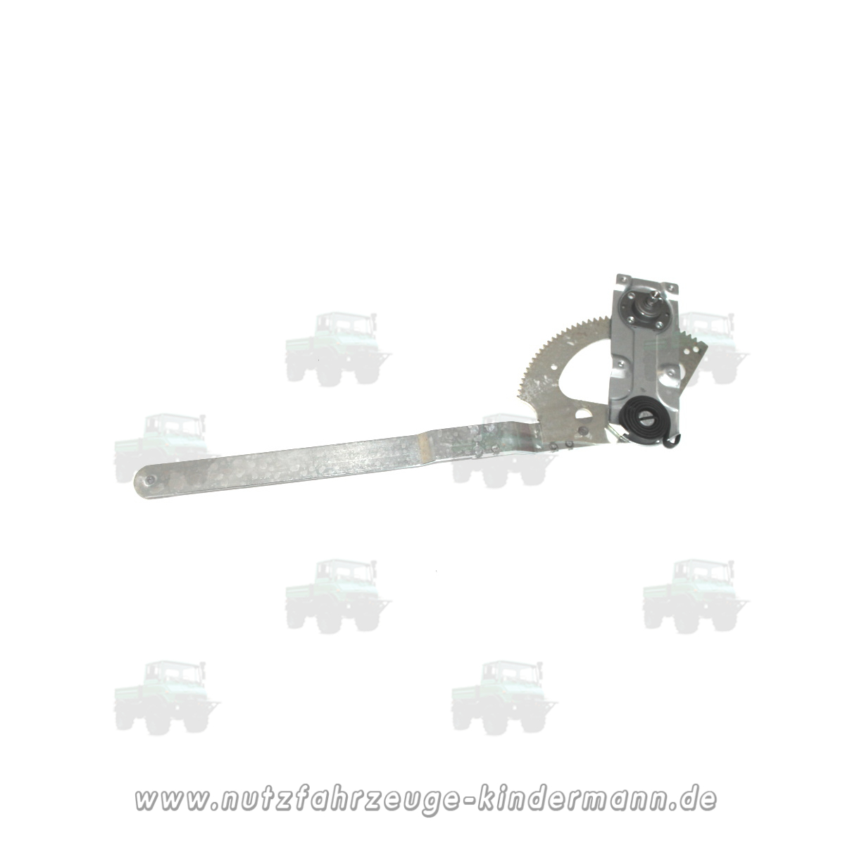 Left window regulator for closed cab