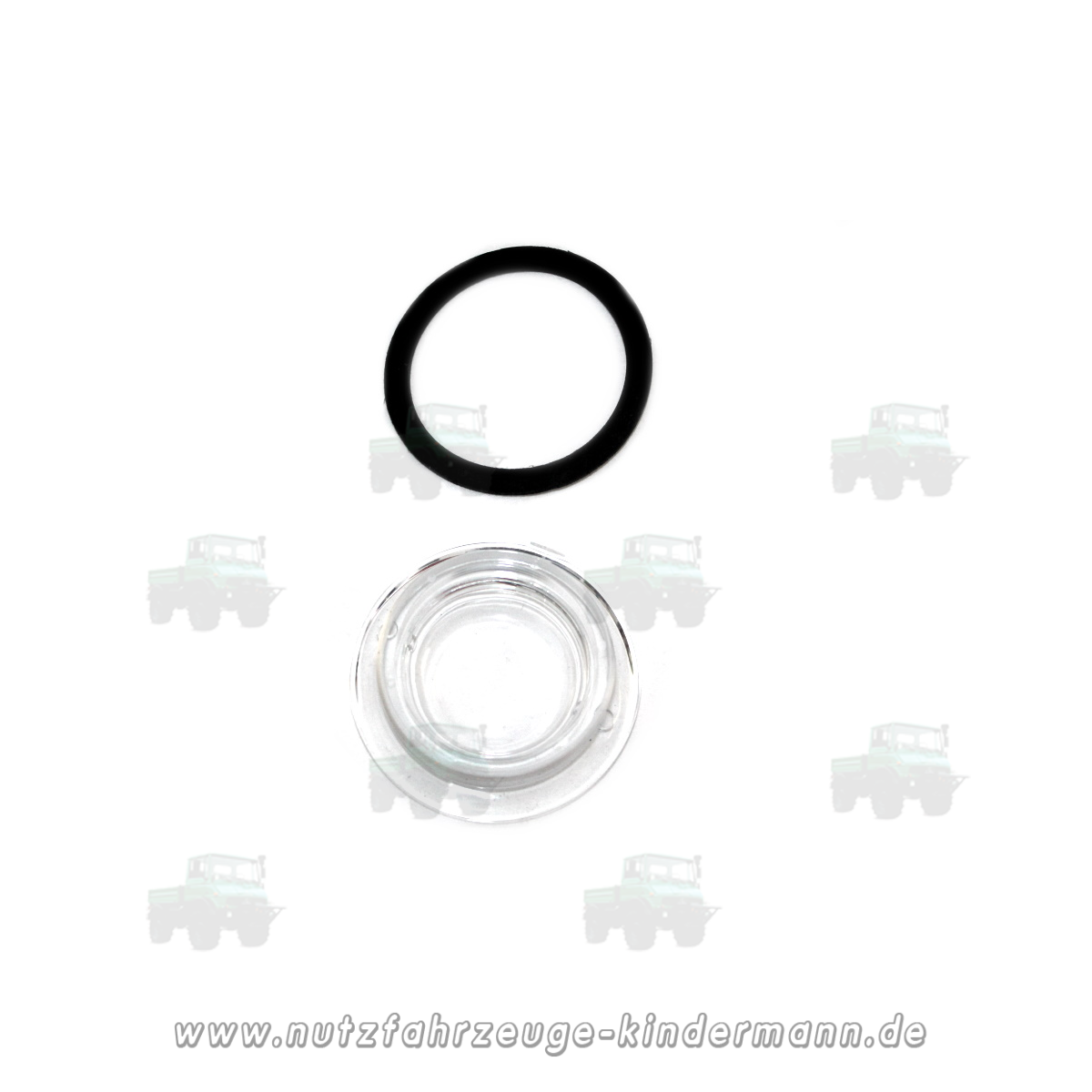 Sight glass incl. seal for working hydraulic oil reservoir