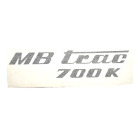 Sticker for side cover on hood MB-trac 700 G