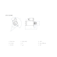 Starter motor - Unimog 421/52 hp