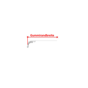 Gummirand mit Spanndraht und Verschluss