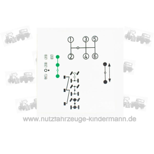 Schaltschema U 421 &quot;G&quot; Getriebe (6...