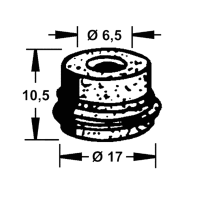 Locking grommet in master brake cylinder