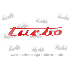 Aufkleber Turbo f&uuml;r Seitendeckel