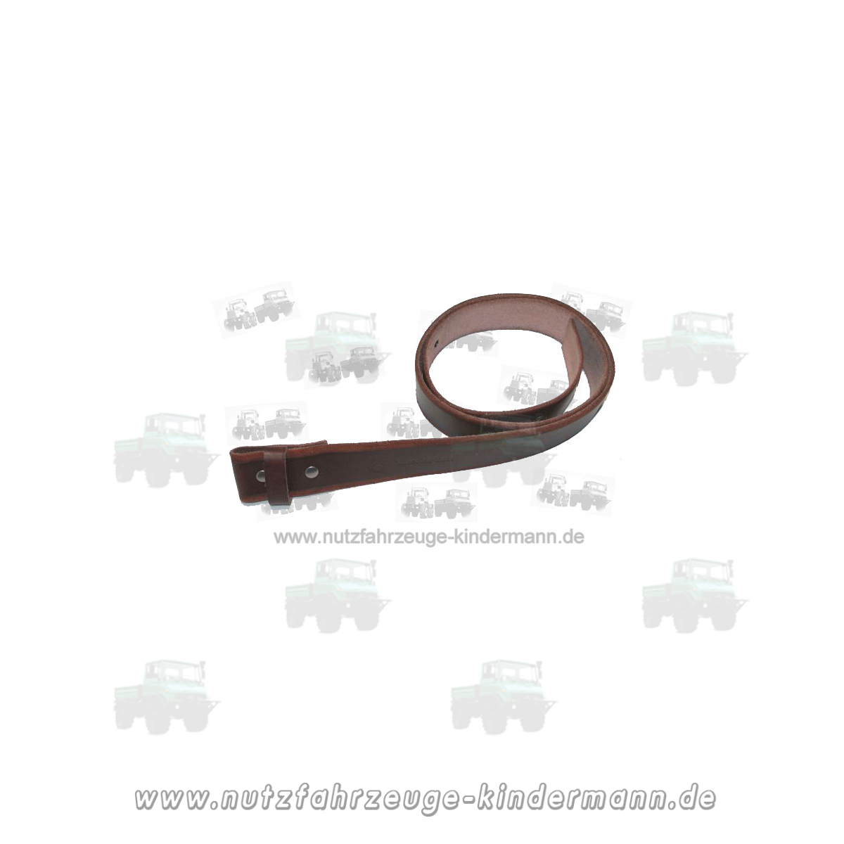 Leather belt brown without buckle
