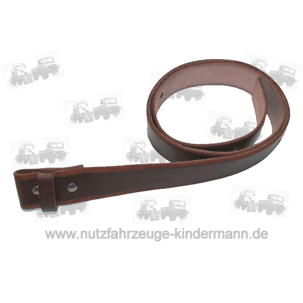 Leather belt brown without buckle