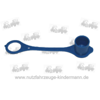 Dust cap hydraulic connector blue