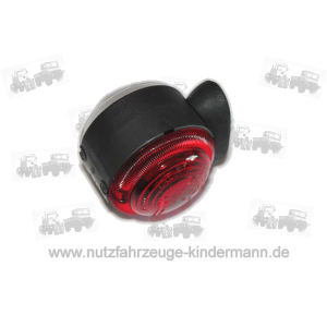 Front marker light white, rear red