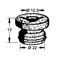 Verschlußtülle im Hauptbremszylinder