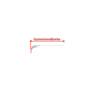 Gummirand mit Spanndraht 100 mm, Unimog 437, 1500, 1700
