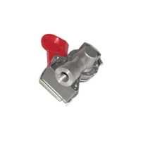 Coupling head with valve red, M16 x 1.5