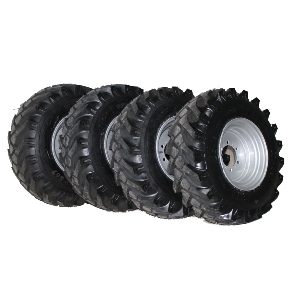 Reifensatz 12,5 x 18 auf Felge 11 x 18 Mit Schlauch