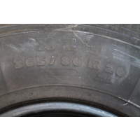Set of Michelin XZL tires, 365/80 R20